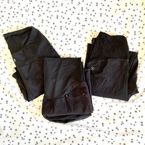 (3) of My FAVORITE black maternity pants & leggings bundle 🤗